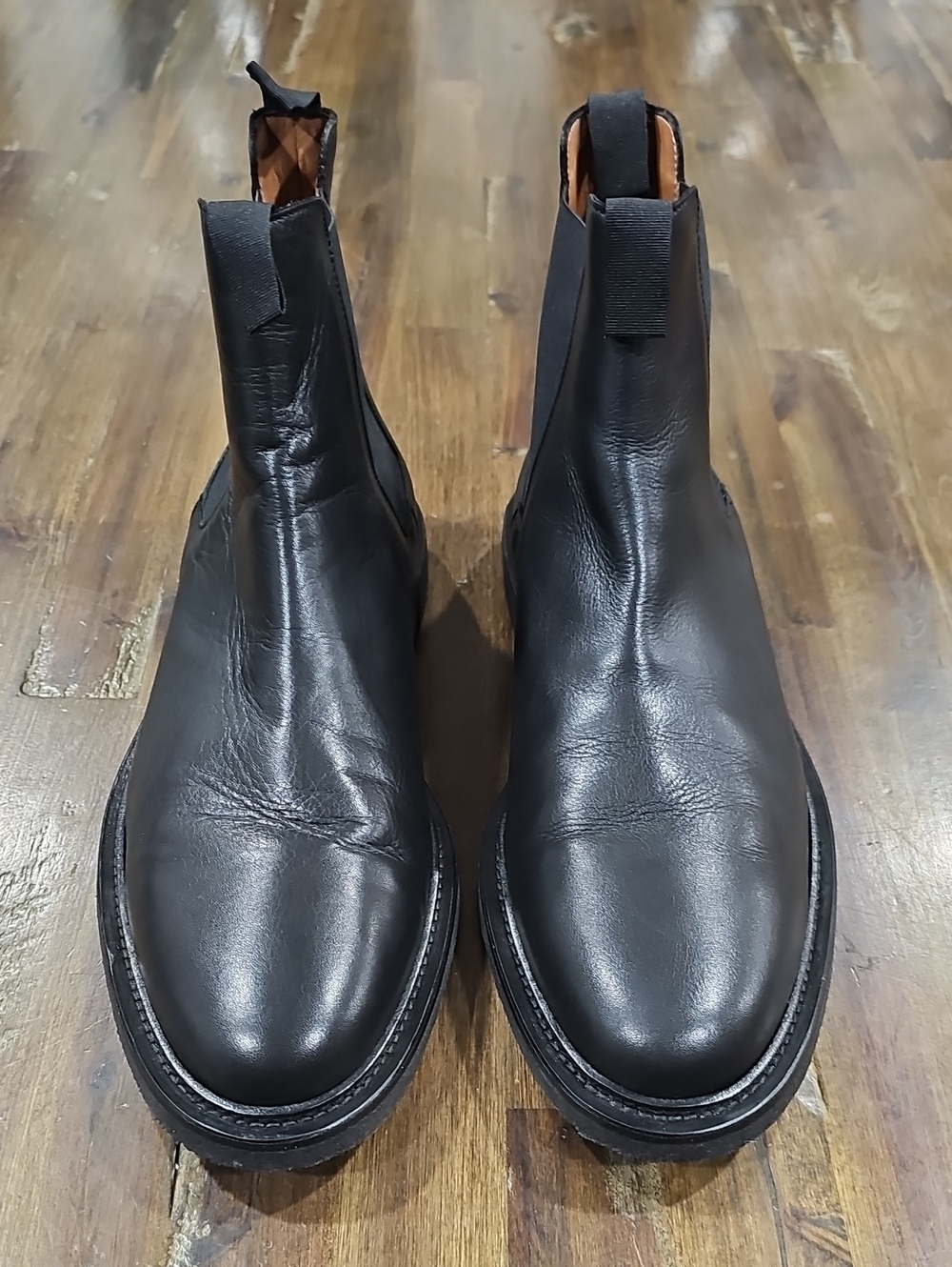 Common Projects Black Leather Chelsea Boots